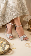 Silver Fancy Bridal Sandal FN6263