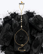 Gilded Crystal Link Finger Bracelet
