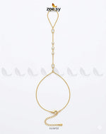 Gilded Crystal Link Finger Bracelet