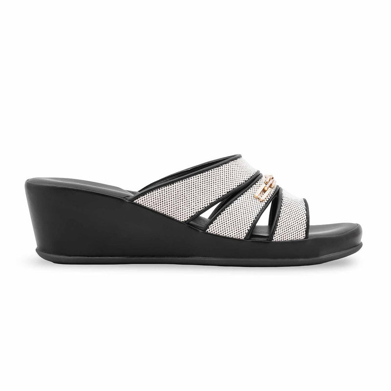 Black Formal Slipper For Ladies PU0741