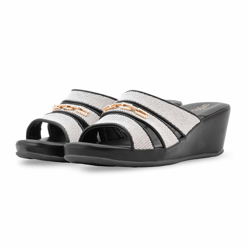 Black Formal Slipper For Ladies PU0741